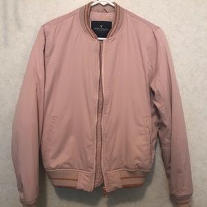 American Eagle Puffer Jacket [pastel pink]